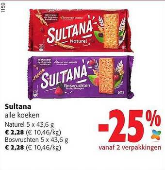 Colruyt Sultana koeken aanbieding