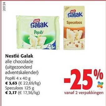 Colruyt Nestlé galak chocolade aanbieding