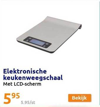 Action Elektronische keukenweegschaal aanbieding