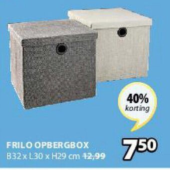 Jysk Frilo Opbergbox aanbieding