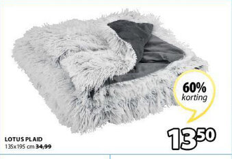 Jysk Lotus Plaid aanbieding