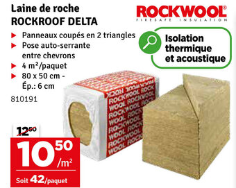 Rockwool Laine de roche rockroof delta