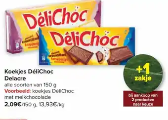 Carrefour Koekjes delichoc delacre 150g aanbieding