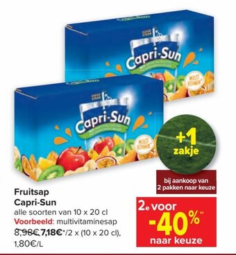 Carrefour Fruitsap capri-sun aanbieding