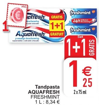 Cora AquaFresh Tandpasta 1+1 Gratis aanbieding