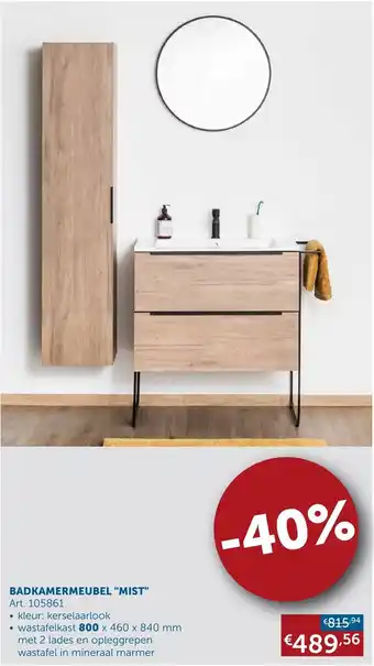 Zelfbouwmarkt Badkamermeubel "Mist" 800 x 460 x 840 MM aanbieding
