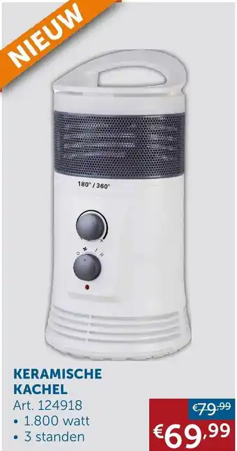 Zelfbouwmarkt Keramische kachel 1800 watt art. 124918 aanbieding
