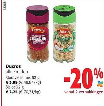 Colruyt Ducros kruiden aanbieding