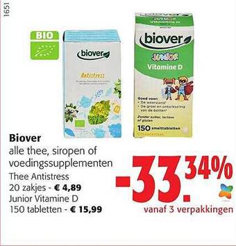 Biover thee, siropen of voedingssupplementen