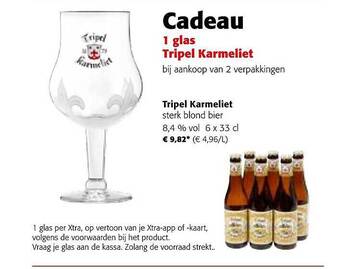 Colruyt Tripel karmeliet sterk blond bier aanbieding