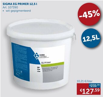 Zelfbouwmarkt Sigma EG primer 12.5L art. 107390 aanbieding