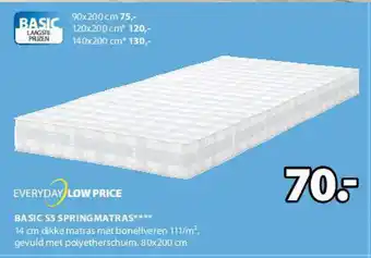 Jysk Basic S5 Spring Matras aanbieding