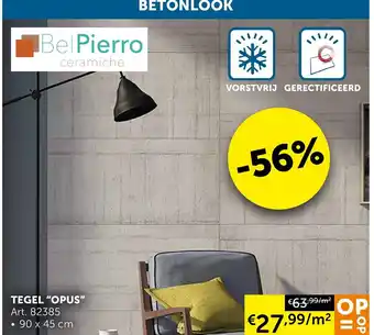 Zelfbouwmarkt Tegel "Opus" 90 x 45 CM art. 82385 aanbieding