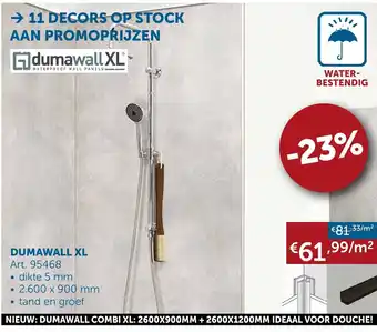 Zelfbouwmarkt Dumawall XL 5 MM 2600 x 900 MM art. 95468 aanbieding