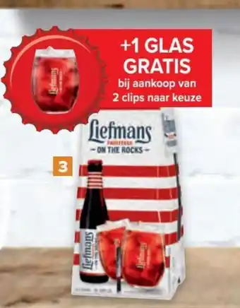Carrefour Liefmans bier 4x25CL +1 glas gratis aanbieding