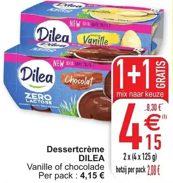 Cora Dilea Dessertcreme 1+1 Gratis aanbieding