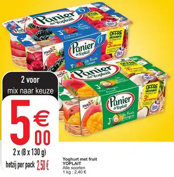 Cora Yoplait Yoghurt met fruit aanbieding