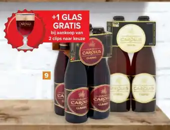 Carrefour Gouden Carolus Tripel 4x33CL +1 glas gratis aanbieding