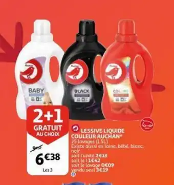 Auchan Lessive liquide couleur auchan aanbieding