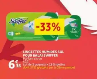 Lingettes humides sol pour balai swiffer