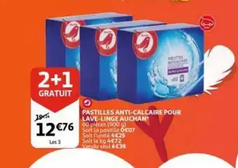 Auchan Pastilles anti-calcaire pour lave - linge auchan aanbieding