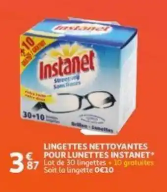 Lingettes nettoyantes pour lunettes instanet
