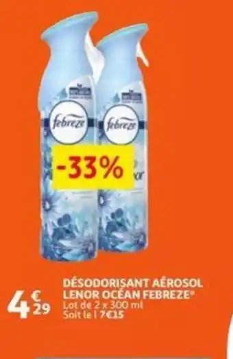 Auchan Desodorisant aerosol lenor ocean febreze aanbieding