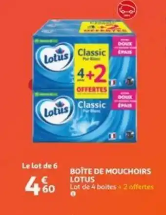 Auchan Boite de mouchoirs lotus aanbieding