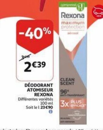 Deodorant atomiseur rexona