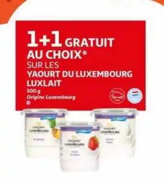 Auchan Sur les yaourt du luxembourg luxlait 500g 1+1 gratuit au choix aanbieding