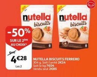 Auchan Nutella biscuits ferrero aanbieding