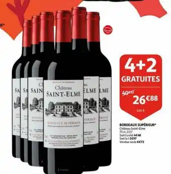 Auchan Bordeaux superiur 4+2 gratuites aanbieding