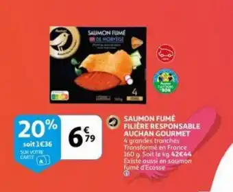 Auchan Saumon fume filiere responsable auchan gourmet aanbieding