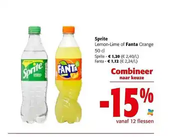 Colruyt Sprite lemonlime of fanta orange aanbieding