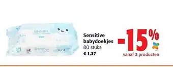 Colruyt Sensitive babydoekjes aanbieding