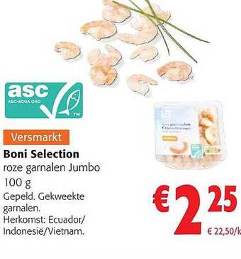 Colruyt Boni selection roze garnalen jumbo aanbieding