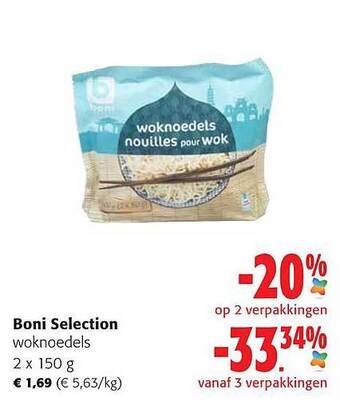 Colruyt Boni selection woknoedels aanbieding