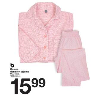 Dames flanellen pyjama