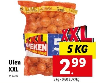 Lidl Uien XXL 5 KG nr. 83335 aanbieding