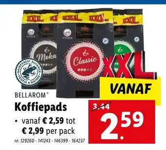 Lidl Bellarom koffiepads XXL nr. 129260-141243-146399-164237 aanbieding
