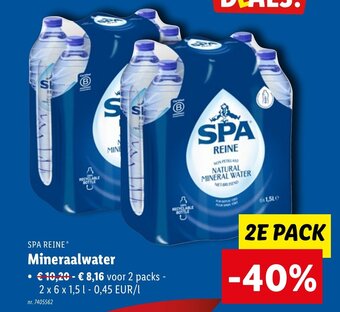 Lidl SPA rene miniraalwater 2x6x1.5L nr. 7405562 aanbieding