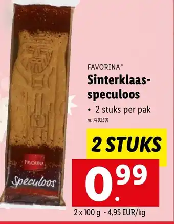Lidl Favorina sinterklaas speculoos 2x100G nr. 7402591 aanbieding