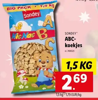 Sondey ABC koekjes 1.5KG nr. 7406525
