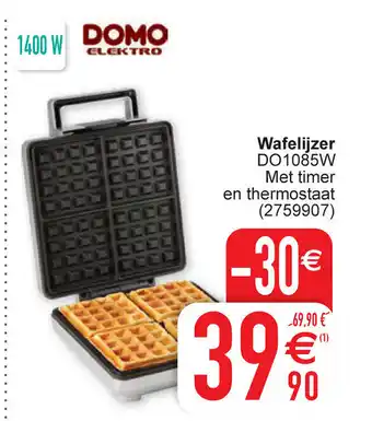 Cora Domo wafelijzer DO1085W (2759907) aanbieding