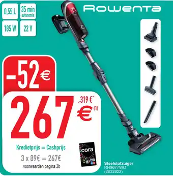 Cora Rowenta steelstofzuiger RH9677WO 185W (2832822) aanbieding