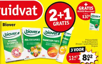 Kruidvat Biover 50 gram 2+1 gratis aanbieding