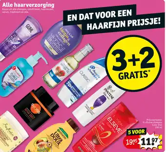 Kruidvat Alle haarverzorging 3+2 gratis aanbieding
