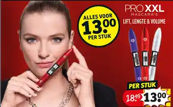 Kruidvat Pro XXL mascara's lift, lengte & volume aanbieding