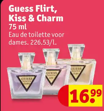Kruidvat Guess Flirt, Kiss & Charm 75 ml aanbieding