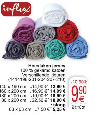 Cora Hoeslaken jersey 100% gekamd katoen verschillende kleuren aanbieding